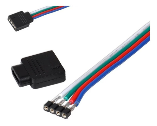Conector Hembra Rgb Cable 4 Pines Cinta Led 
