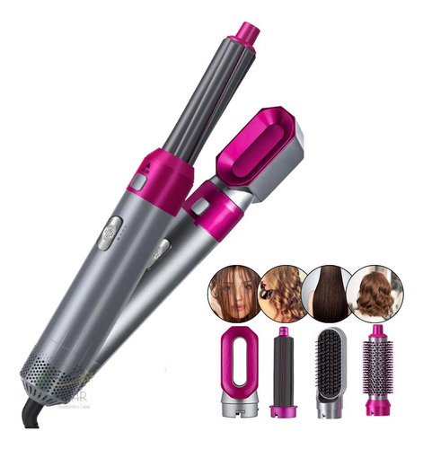 Escova Secador Cabelo Feminino 5in1 Para Modelar Cabelo 110v