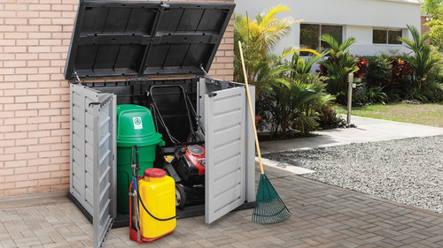 Armario Bodega Plástico Para Jardín 2 Puertas Y Tapa Rimax