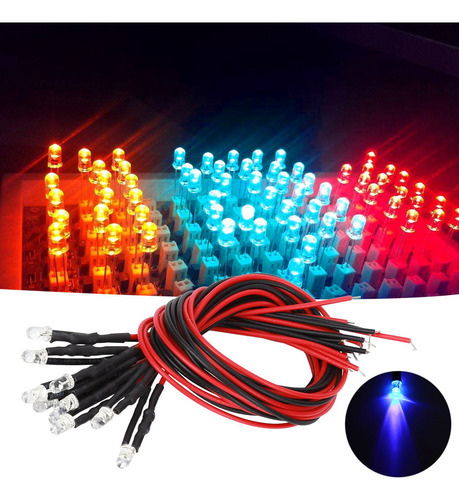 Kit Led De Cable De Diodo Emisor De 12 V Con Cabezal Redondo