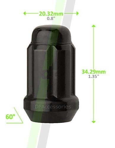 Lug Nuts Negros M12x1.5 - 24 Pzas. - Para Rines De Posventa