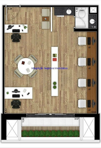 Imagem 11 de 11 de Conjunto Comercial 29m², 01 Banheiro E 01 Vaga Na Garagem. Condomínio Com Recepção E Segurança 24hrs. Excelente Localização. - 21062306 - 69714582