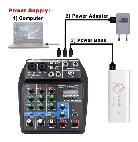 Imagem 2 de 10 de Caixa Ativa 8 Passiva 150 Watts Mesa Som 4 Canais Interface