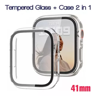 Case Funda 360° Para Apple Watch 41mm + Glass - Transparent