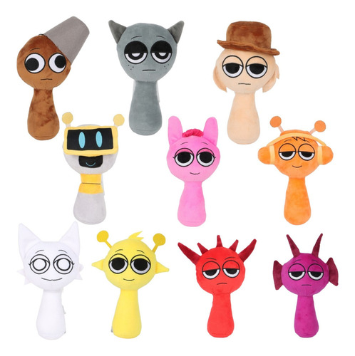 Auriculares Sprunki Rhythm Box Orange Plush Incredibox, 10 U