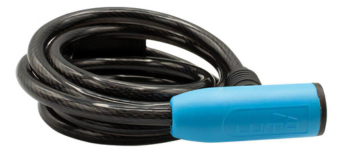 Candado Para Bicicleta De Cable 8mmx150cm Con Soporte Luma Color Azul