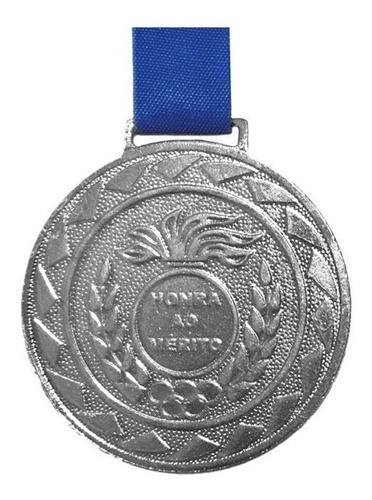 Kit Com 10 Medalhas De Prata M36 Honra Ao Mérito Fita Azul