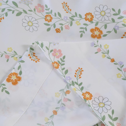 Juego De Sábanas Bajeras De 4 Piezas Con Estampado Floral Ro