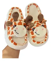 Comprar Pantuflas De Jirafa Felpa Ligeras Comodas Sandalias Chanclas