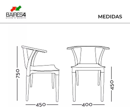 Pack X 4 Silla De Comedor Palta