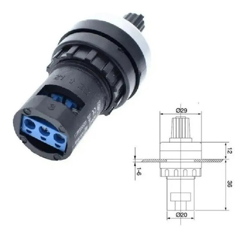 Potenciômetro Rotativo 22mm 5k 250v - La42dwq-22 5k