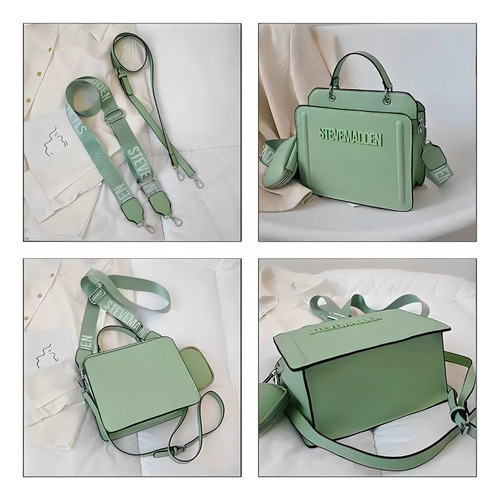Bolso De Hombro Bl Con Letras A Mano En Color Liso, Bolso Ti