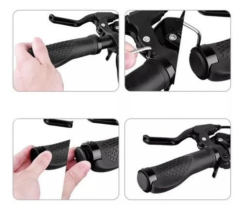 Imagem 7 de 8 de Manopla Bike Mtb Anatomica Com Duas Travas Borracha Silicone