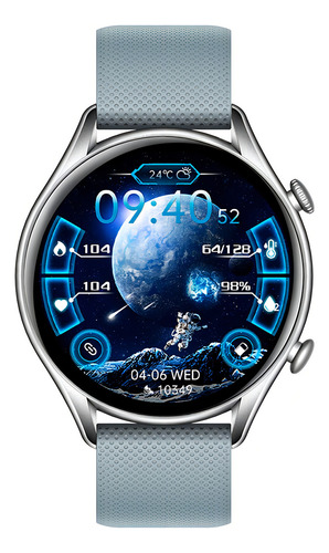 Colmi I20 Reloj Smartwatch Silicon Silver Notificaciones Ss Malla Gris Bisel Plateado