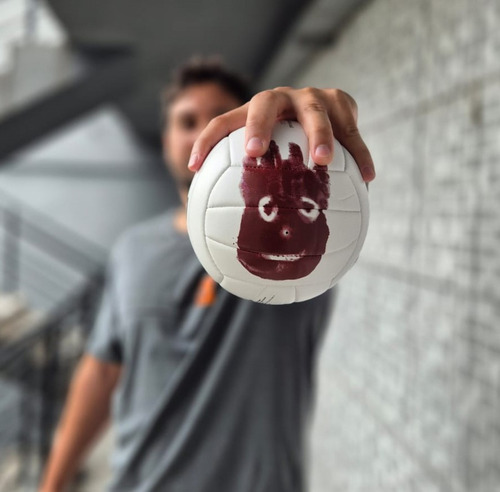 Bola De Volei Wilson Castaway Mini - Náufrago Cor Branco