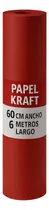 Comprar Rollo Papel Kraft Embalaje Empaque Colores 6m X 60cm Color Rojo