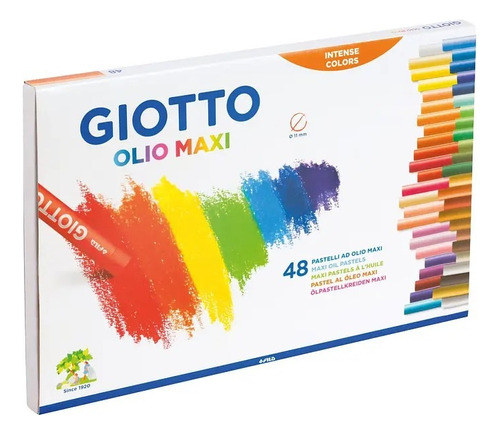 Lápices Óleo Pastel Giotto 48 Unidades Colores Vivos
