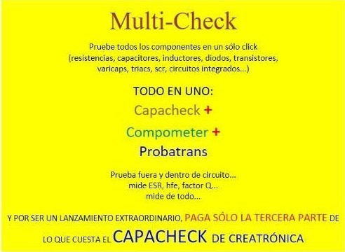 Multi-check Probador Esr (capacheck Compometer Probatrans)