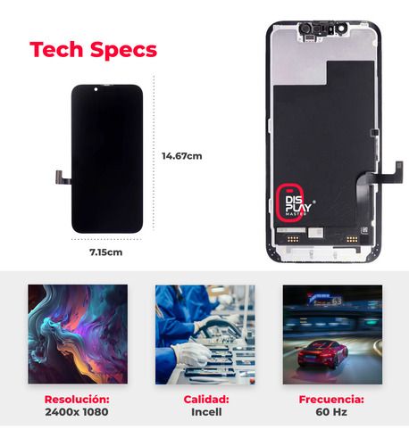 Pantalla Lcd Para iPhone 13 A2633 A2482 A2631 Incell Byh