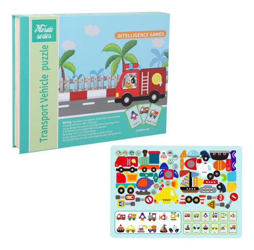 Rompecabezas Puzzle Magnetico Didactico De Madera 3d Niños.f