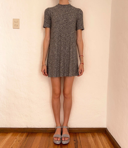 Vestido Corto Gris Casual Forever 21 Mujer