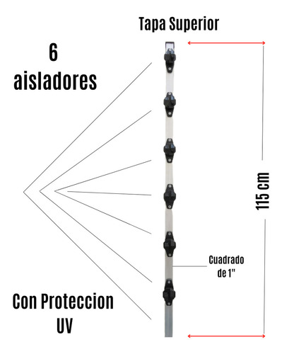 Kit Cerco Electrico Para 50 Metros Seg Advance Con Postes