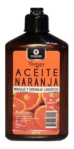 Aceite De Masajes Naranja 250 Ml Therapy Cosedeb