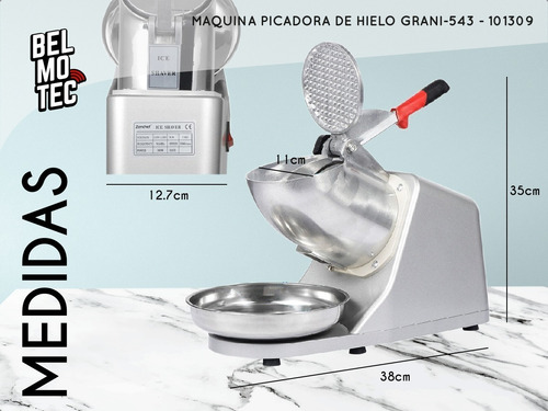 Trituradora Picadora Hielo Granizadora Gastronomia Comercial