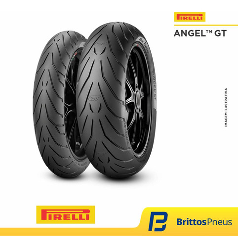 Kit 2 Pneus Moto Pirelli Aro 17 Angel Gt 120/70r17+160/60r17