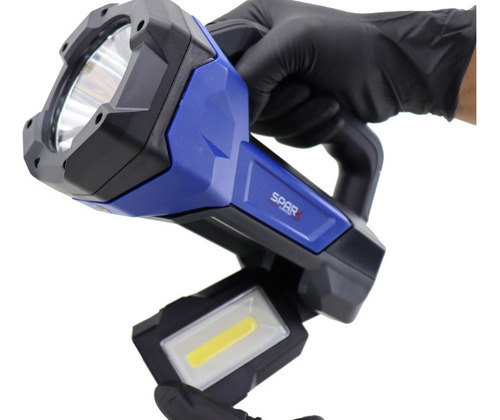 Lanterna Tatica Holofote 1000 Lumens Bateria De Alta Duração Cor da lanterna Preto e azul Cor da luz Branca