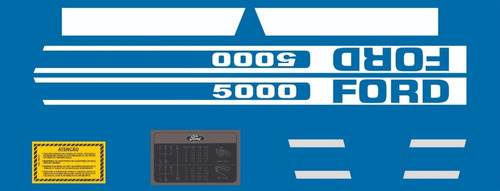 Kit Faixa Adesivos Ford 5000