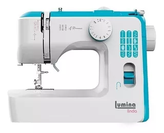 Máquina de coser recta Lumina Linda portable turquesa 220V