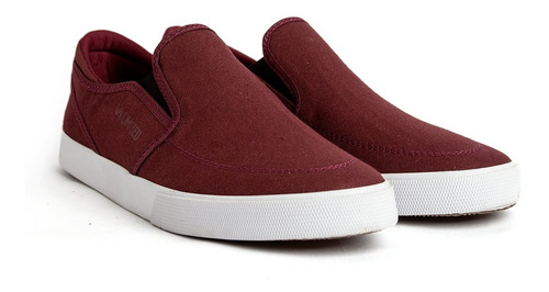 Zapatillas Panchas Va Skate Bordo / Blanco Lona Envió Gratis