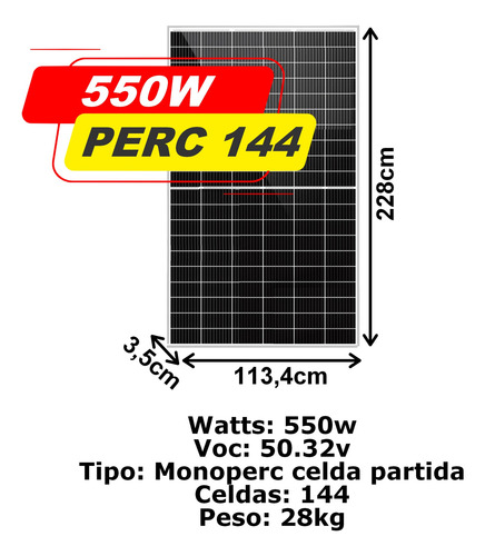 Kit Panel Solar Hibrido Sin Baterias On/off Grid Mod Hf