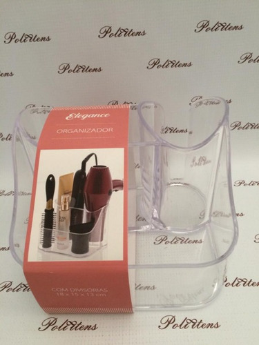 Imagem 6 de 7 de Organizador Cosmeticos Acrilico 3 Cavidades 18x15x13cm K4341