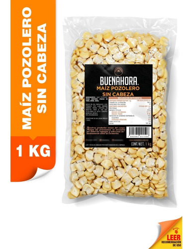 Maíz Pozolero Sin Cabeza Grande Edo. Morelos Premium 1kg