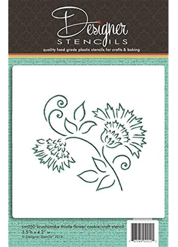 Pincel Cardo Flor De La Galleta Y Craft Stencil Cm050 De Des