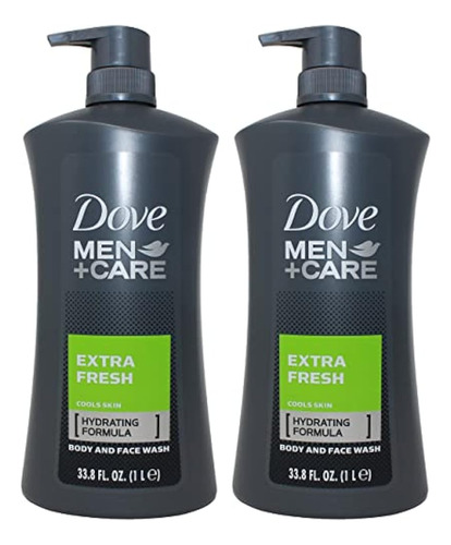 Dove Men+care Body Wash, Extra Fresh, 33.8 Oz (paquete De 2)