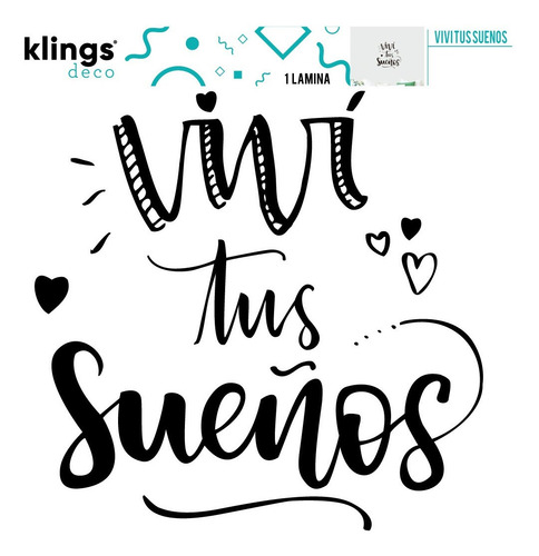 Imagen 2 de 3 de Vinilos Decorativos Frases Hogar Living Vivi Tus Sueños