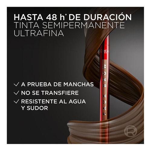 Lapiz De Cejas Efecto 3d Infallible Faux Brow L'oréal Paris Brunette