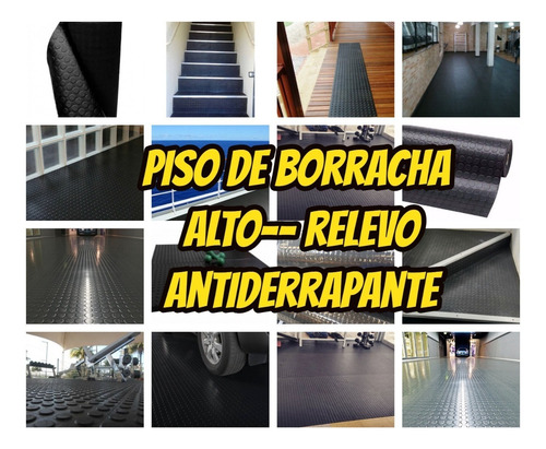Lençol De Borracha Bolinhas Antiderrapante 3mm 5.00x1.00