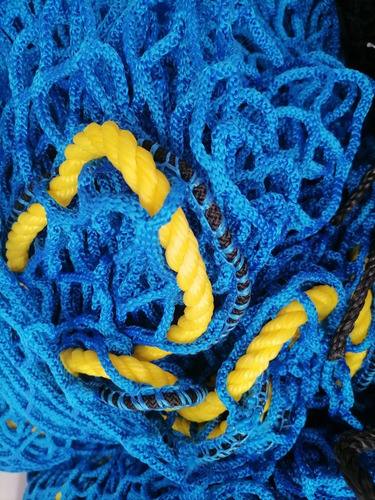 Red De Descanso Azul 1.10 X 1.60 Mts Cal 5mm Cuadros 4.5 Cms