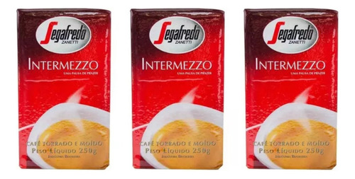 Café Segafredo Molido Tostado En Bolsa 250 G Pack X 3