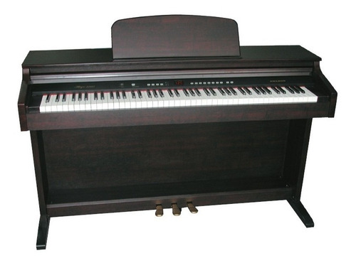 Imagen 3 de 4 de Piano Eléctrico Ringway Tg8867 Con Mueble Y Tapa 3 Pedales