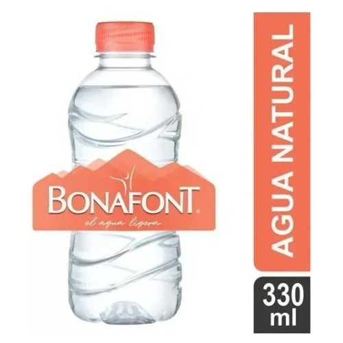 6 Piezas Agua Natural Bonafont 330ml