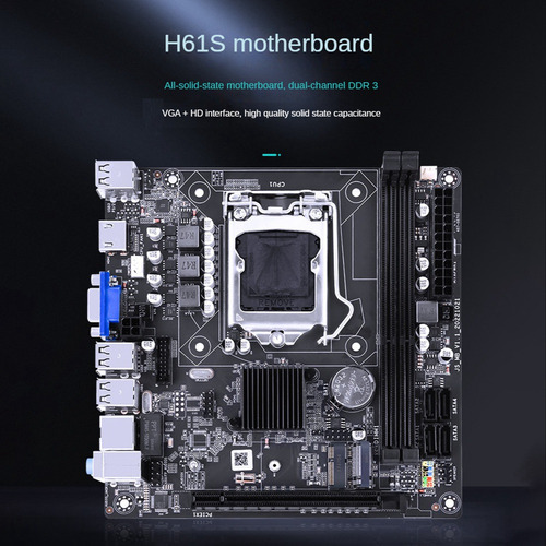 Placa Madre H61s (h61) Lga1155+cpu I3 2120+4g Ddr3 1600 Mhz
