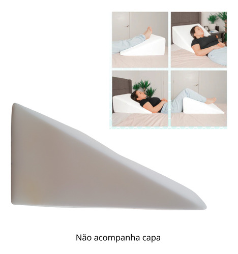 Almofada Triangular Apoio Lombar E Coluna E S/ Capa