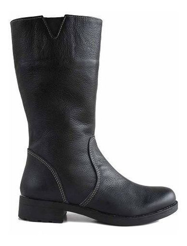 Bota Mujer Cuero Botita Zapato Briganti Caña Media Mcbo24677