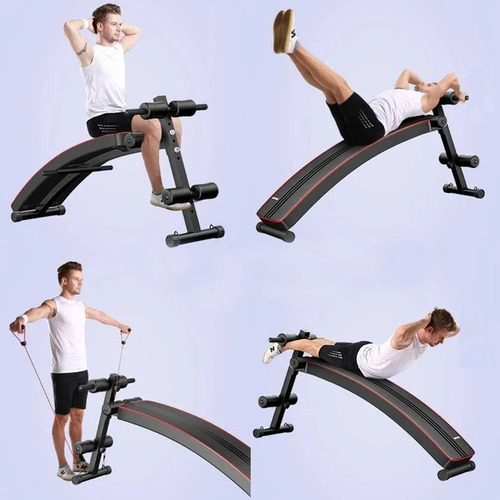 Banca Camilla Gym Abdominales Bandas Elásticas Ejercicios