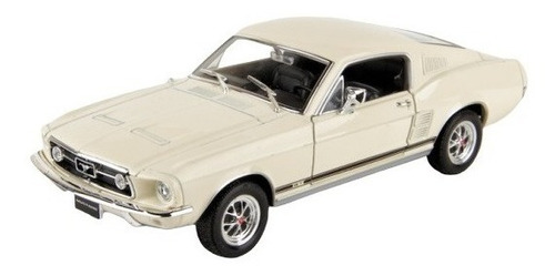 Ford Mustang Gt 1967 Escala 1:24 Welly Crema